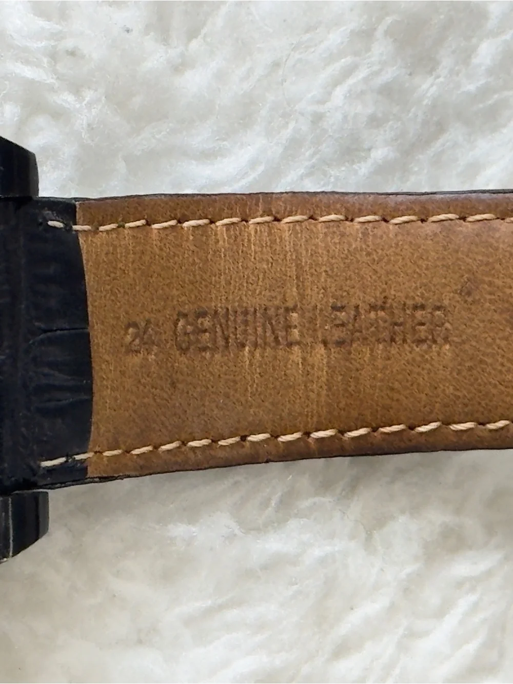 Bulova Black Marine Star Dial Black Leather Strap Chronograph Watch